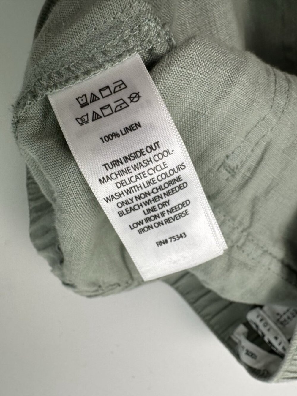 Nicole Miller 100% Linen Casual Cargo Pockets Drawstring Jogger Pants S Green - Picture 5 of 8